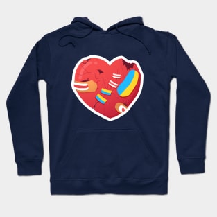 Ukraine - Belarus Heart Hoodie